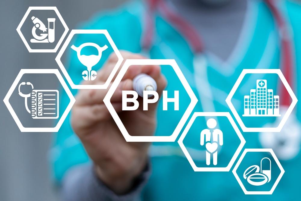 Benign prostatic hyperplasia (BPH) medical concept graphic
